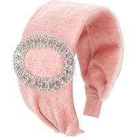 Madein Women's Blushed pink Embellished Velvet Headband