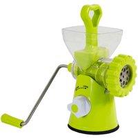 mysmartbuy Manual Hand Operated Meat Grinder with Wide Hopper, Three Blades (Fine, Coarse & Chopping), Sausage Nozzle & Pusher in Green