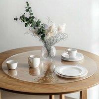 Nicoman PVC Clear Transparent Round Table Mat - 90cm