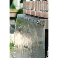 Primrose Stainless Steel Waterfall Cascade Rear Supply L30cm in Metallic Silver