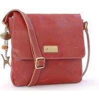 Sabine M Medium Distressed Leather Messenger Crossbody Bag