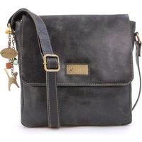 Sabine M Medium Distressed Leather Messenger Crossbody Bag