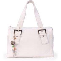 Catwalk Collection Handbags Women's Jane Leather Shoulder Handbag in White | Size: Medium