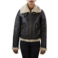 TruClothing Women's Sheepskin Coat in Brown | Size: Small