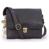 Catwalk Collection Handbags Women's Diana Leather Cross Body Bag in Black | Size: Medium