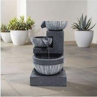 3-Tier Bowl-Shaped Garden Water Fountain Rockery Decoration