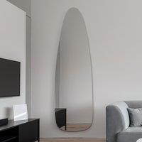 MirrorOutlet Frameless Pond Wall Mirror 61" X 20" (155x50CM) in Silver | Size: 1 Pack
