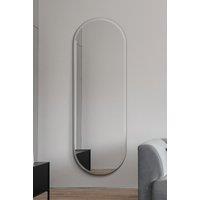 MirrorOutlet Frameless Pond Wall Mirror 63" X 22" (160x55CM) in Silver | Size: 1 Pack