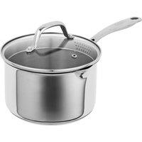 Kuhn Rikon Allround Plus Stainless Steel Saucepan with Draining Lid, 16cm/1.9L in Silver