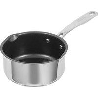 Kuhn Rikon Allround Stainless Steel Non-Stick Milk Pan, 16cm/1.5L in Silver