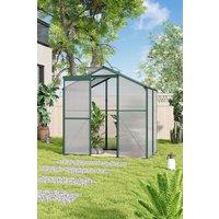4x6 ft Polycarbonate Aluminium Garden Greenhouse with Window