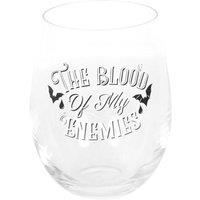 KDMD Blood Of My Enemies Stemless Wine Glass in White