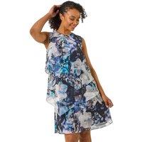 Petite Floral Tiered Dress