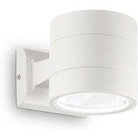 Netlighting Snif Round 1 Light Outdoor Up Down Wall Light White Putty IP54 G9