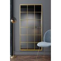 MirrorOutlet The Fenestra Gold Window Leaner / Wall Mirror 69" X 33" 174CM X 85CM | Size: 1 Pack