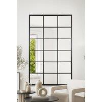 MirrorOutlet The Fenestra Black Modern Window Leaner / Wall Mirror 79" X 47" 200CM X 120CM | Size: 1 Pack