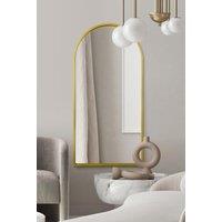 MirrorOutlet The Arcus Gold Framed Arched Leaner/Wall Mirror 63" X 31" (160CM X 80CM) | Size: 1 Pack