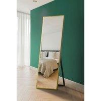 MirrorOutlet Gold Aluminium Edged Wall Mirror 67 X 23 (170CM X 58CM) | Size: 1 Pack
