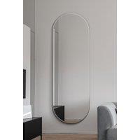 MirrorOutlet Frameless Pond Wall Mirror 71" X 26" (180x65CM) in Silver | Size: 1 Pack
