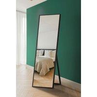 MirrorOutlet Black Aluminium Edged Cheval Mirror 67" X 23" (170CM X 58CM) | Size: 1 Pack