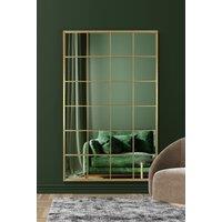 MirrorOutlet The Fenestra Gold Modern Window Leaner / Wall Mirror 69" X 43" 174CM X 110CM | Size: 1 Pack
