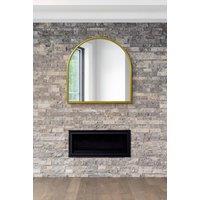 MirrorOutlet The Arcus Gold Framed Arched Leaner/Wall Mirror 39" X 39" (100CM X 100CM) | Size: 1 Pack