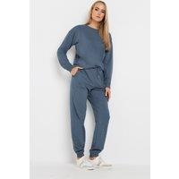 Long Tall Sally Women's Tall Cuffed Drawstring Joggers in Mid Blue | Size: 12