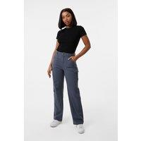 Pink Vanilla Women's Cargo Trousers in Grey | Size: 6
