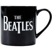 The Beatles Classic Drop T Band Logo Mug in Black