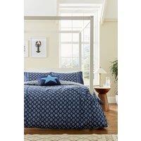 Helena Springfield 'Tobay' Cotton Duvet Cover Set in Navy | Size: Single