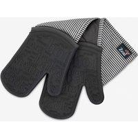 Zeal Steam Stop Waterproof Silicone Double Oven Gloves in Dark Grey