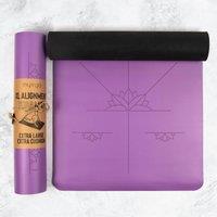 Myga Extra Large Purple Alignment Yoga Mat