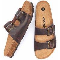 Moshulu Men's 'Munich Waxy' Slip On Mule Cork Sandals in Chocolate | Size: 7
