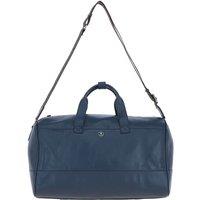 Brampton London 'Voyager' Real Leather Holdall in Navy