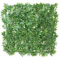 Primrose Green Acer Artificial Patio Outdoor Hedge 16 Panels 50cm x 50cm in None | Size: 50 cm x 50 cm