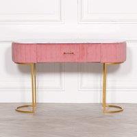 Glasstone Pink Upholstered Dressing Table