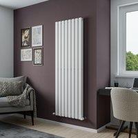 Agadon Lola Duplex Designer Panel Radiator in White | Size: 1800mm x 372mm
