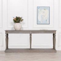 Glasstone Rustic Wooden Column Leg Console in Brown