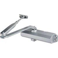 Loops Template Adjustable Overhead Door Closer Upto 80kg Doors Silver Finish in Metallics