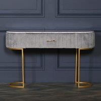 Glasstone Grey Upholstered Dressing Table
