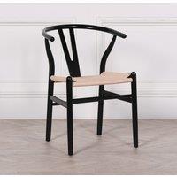 Glasstone Wishbone Black Painted Wooden Dining Chair