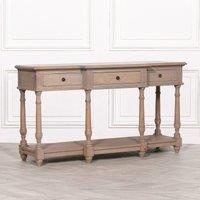 Glasstone Rustic Wooden Breakfront Console in Brown