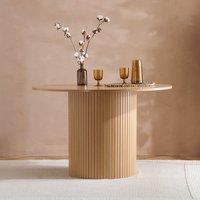 Birlea Round Fluted Dining Table Axel in Brown