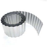 Primrose Galvanised Metal Garden Lawn Wavy Edge Border Edging Roll in Silver | Size: 20 Pack
