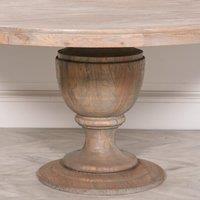 Glasstone Rustic Wooden Round Dining Table 162cm in Brown