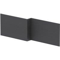 Balterley L Shape Square Front Bath Panel Woodgrain Graphite Grey 1700mm