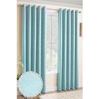 Enhanced Living Vogue' Sky Blue Eyelet Thermal Noise Reducing Dim Out Curtains Pair in Light Blue | Size: 229 cm width x 274 cm drop