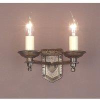 Netlighting Tudor Light Bronze Candle Wall Lamp in Brown