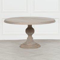 Glasstone Rustic Wooden Round Dining Table 147cm in Light Brown