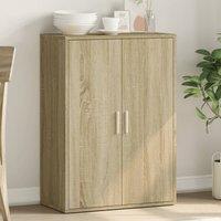 Berkfield Home Sideboard Sonoma Oak 60x31x84 cm Engineered Wood in Brown | Size: 60 x 31 x 84 cm